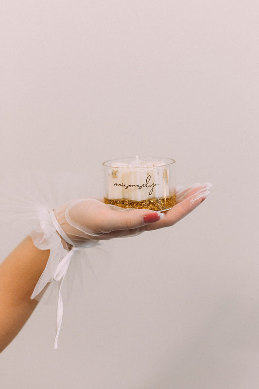 DESIGN CANDLE - SNOWFLAKE WITH GOLD